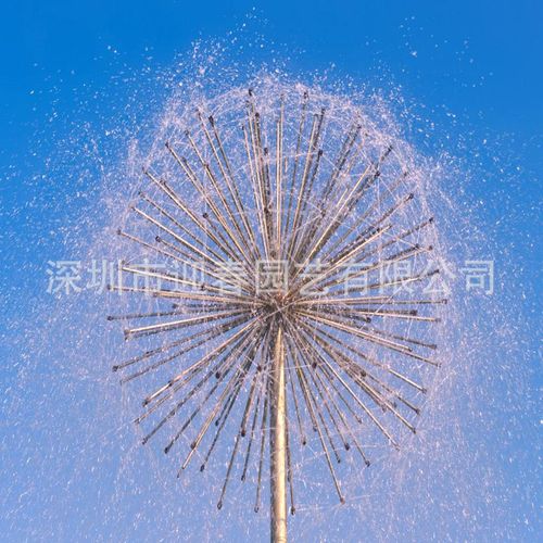 遂寧內(nèi)江廣場(chǎng)蒲公英噴泉 戶外花園噴泉的制作安裝與設(shè)備全解析